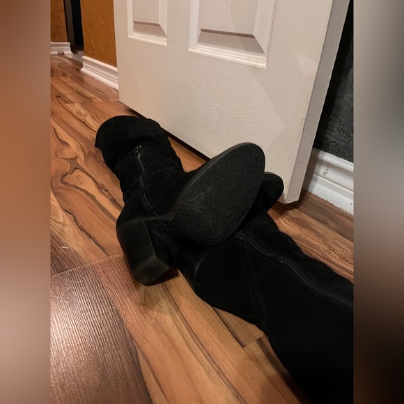 Steve Madden leather suede over knee boots worn once beautiful - Picture 10 of 10